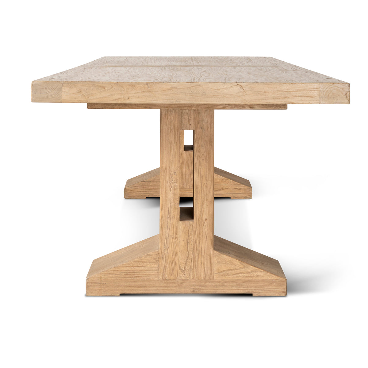 CDT8659-NA 2.44m Elm Dining Table - Natural | Calibre Furniture