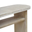 CDT8667-NI Travertine Marble 1.22m Console Table - White Wash