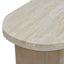 CDT8667-NI Travertine Marble 1.22m Console Table - White Wash