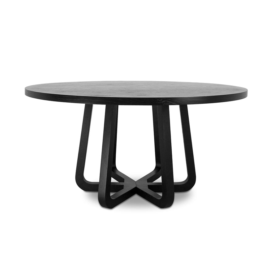 CDT8680-CN 1.5m Round Dining Table - Full Black