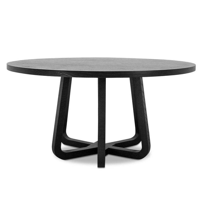CDT8686-DR 1.2m Round Dining Table - Full Black