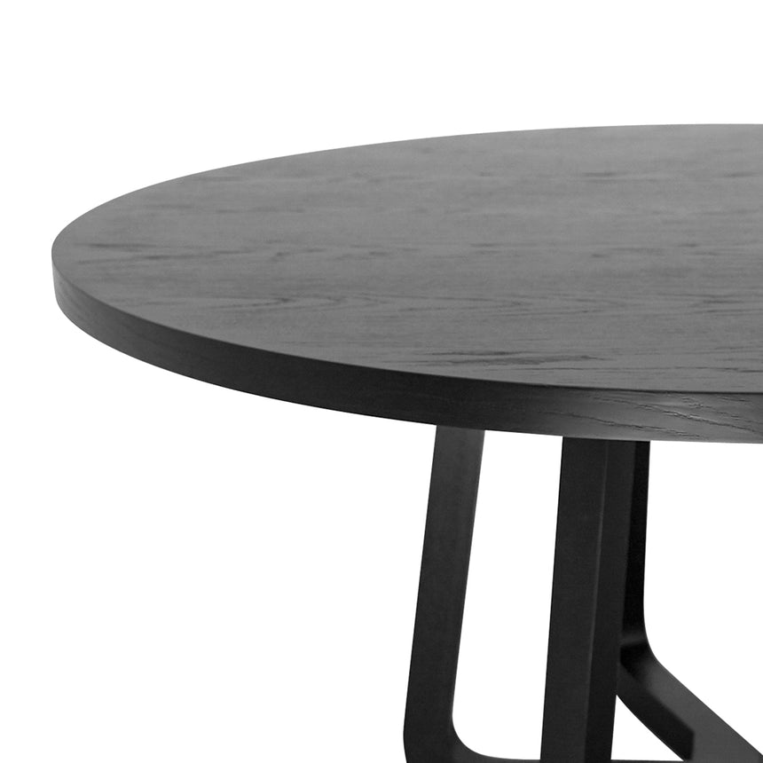 CDT8680-CN 1.5m Round Dining Table - Full Black