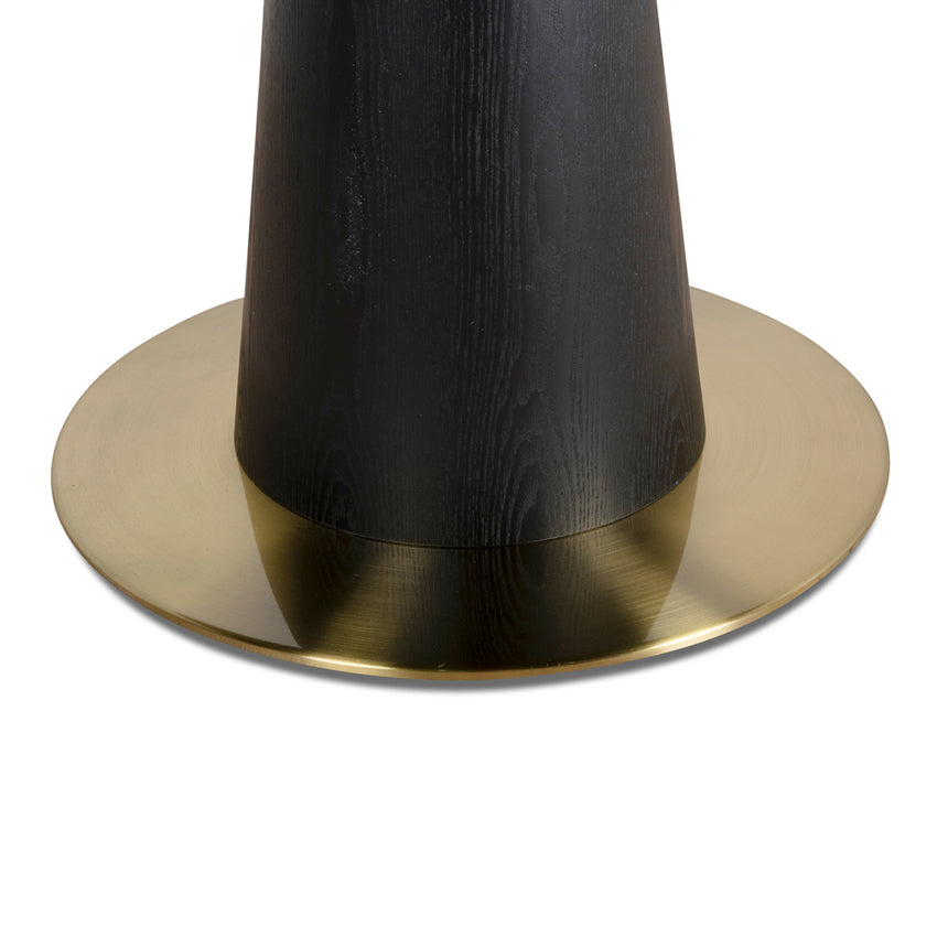 CDT8686-DR 1.2m Round Dining Table - Full Black