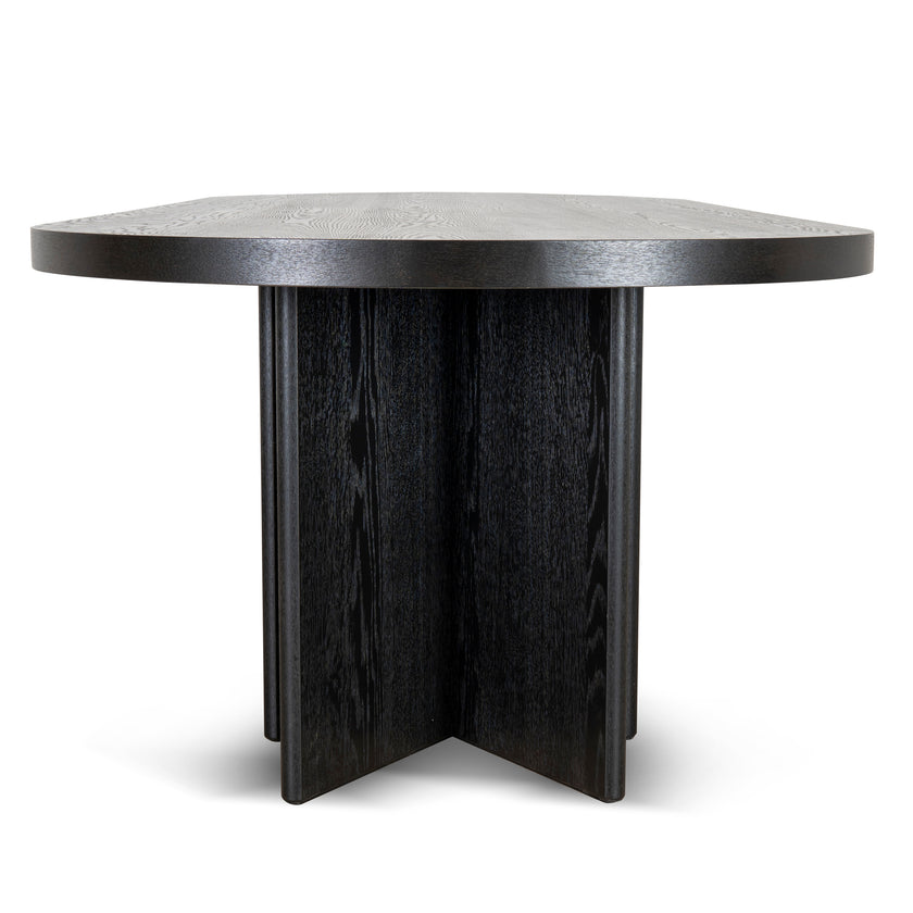 CDT8699-VA 3m Pill Shape Dining Table - Textured Espresso Black