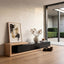 CTV2263-BB 2.4m Entertainment TV Unit - Natural Oak - Black matt