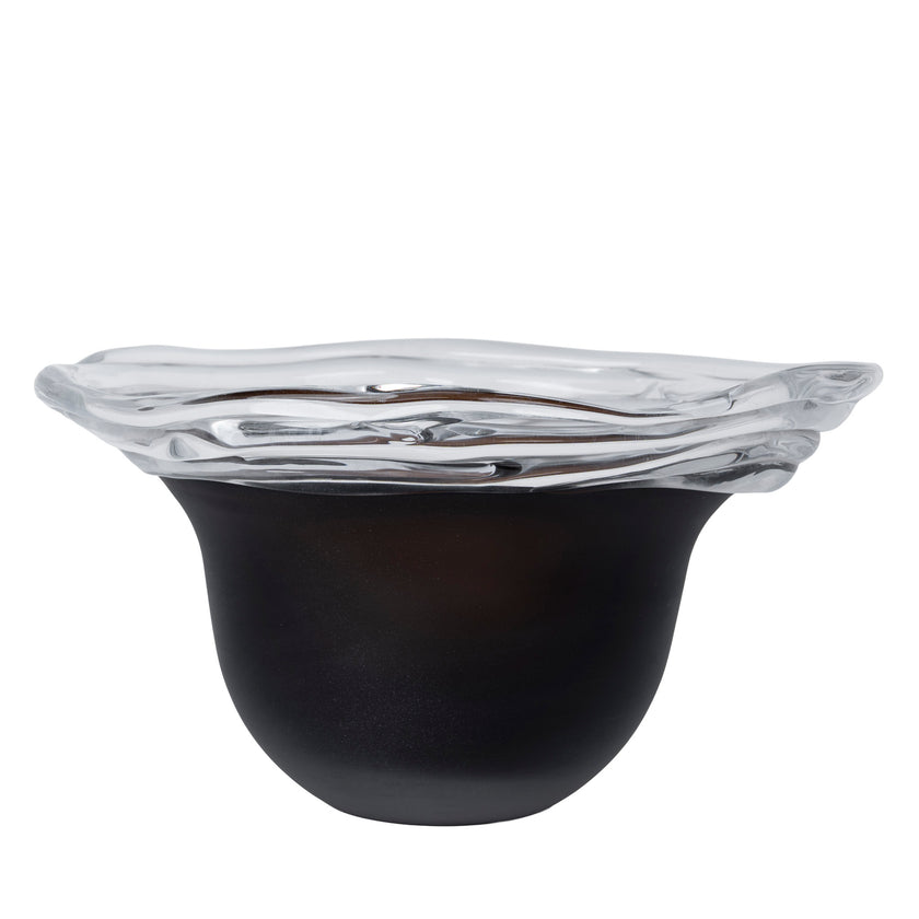 CAC12340-FC Stacked Wave Brown Bottom Bowl