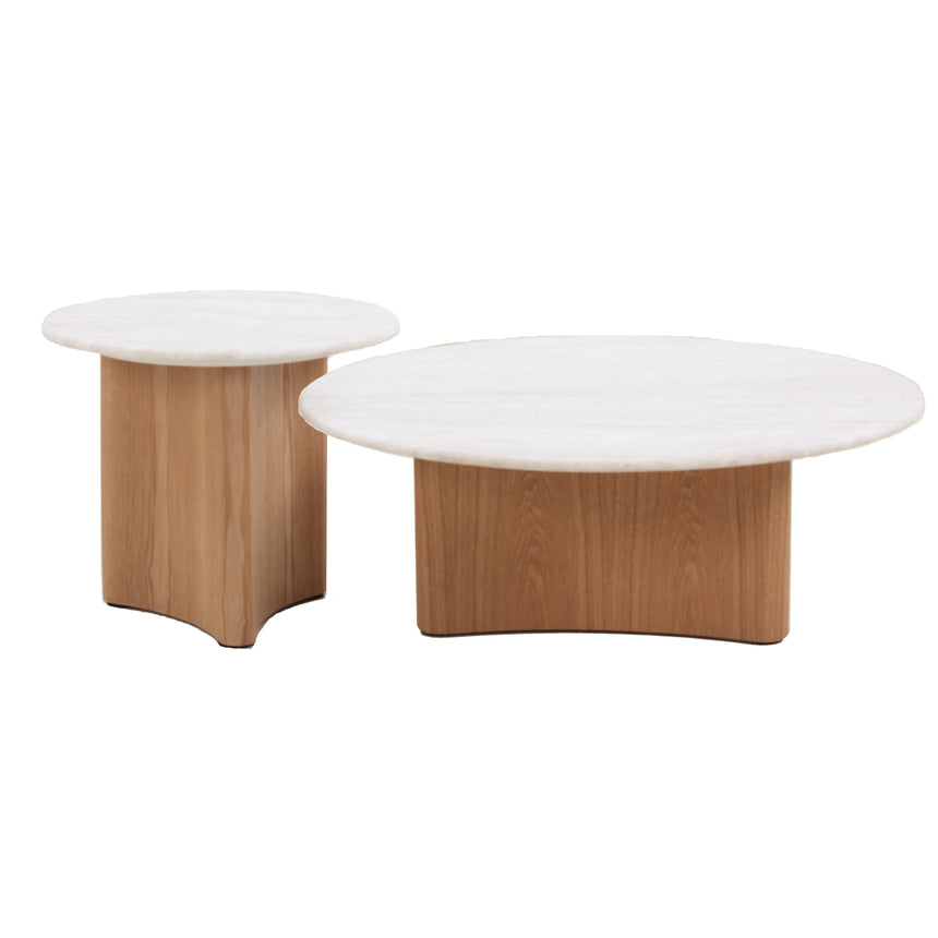 CST8976-CN 50cm Round Side Table - Full White