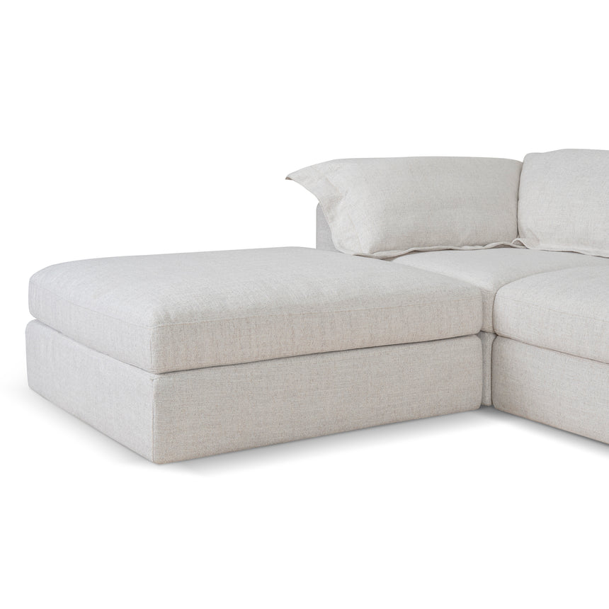 CLC10105-KSO 3 Seater Chaise Sofa - Pebble Beige