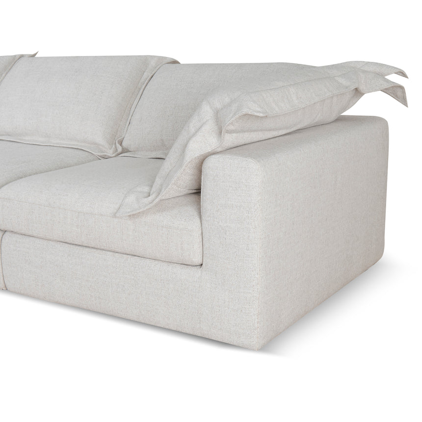 CLC10105-KSO 3 Seater Chaise Sofa - Pebble Beige