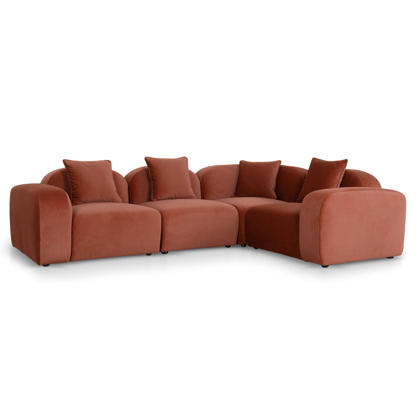 CLC10365-OLS 4 Seater Sofa - Umber Orange