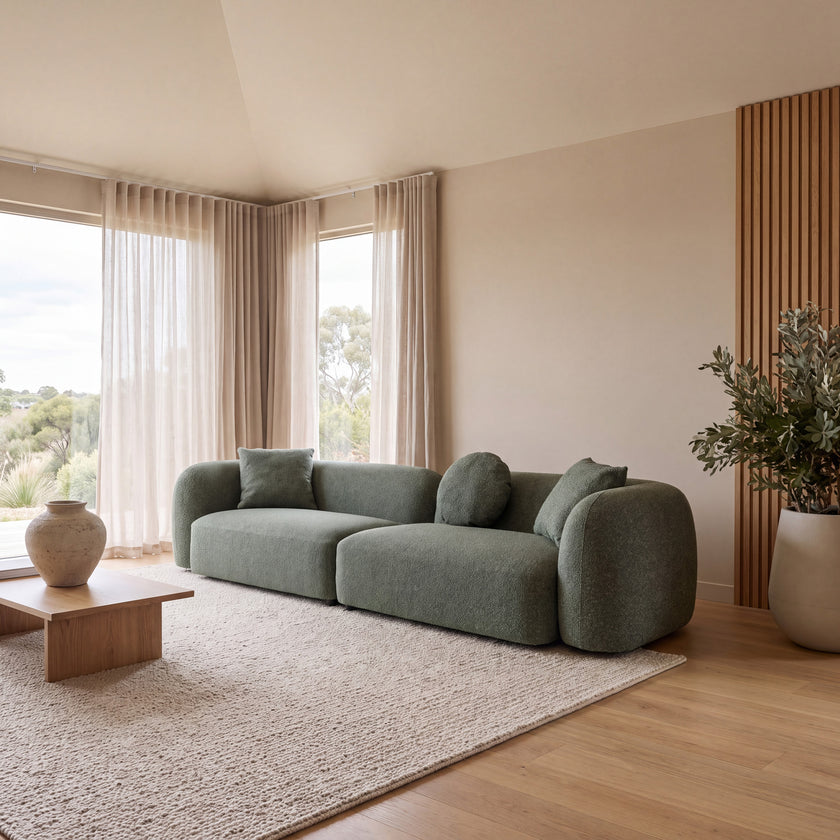 CLC10390-AE 4 Seater Sofa - Amazon Green