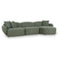 CLC10393-AE 3 Seater Right Chaise Sofa - Amazon Green