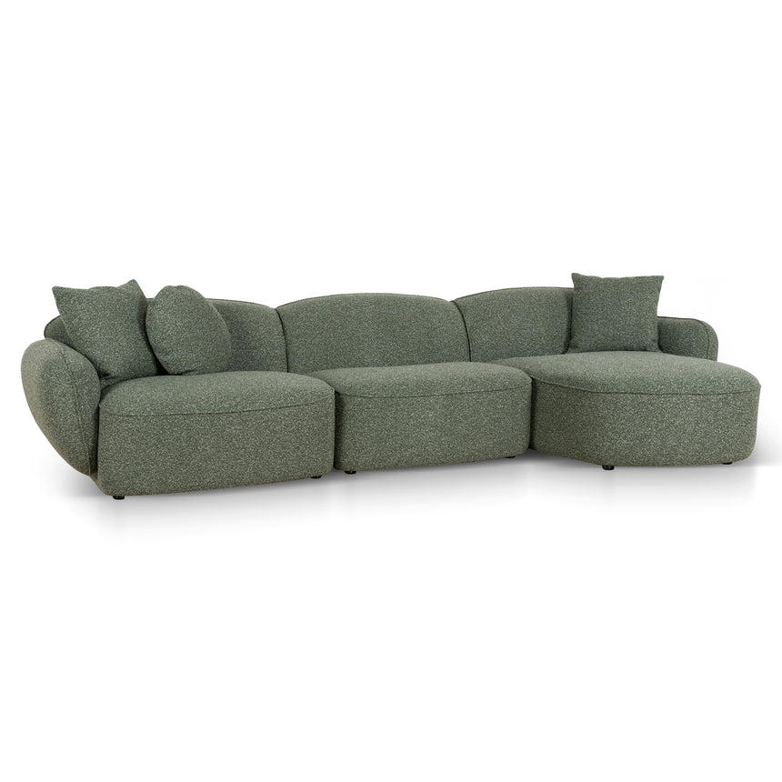 CLC10374-KJ Left Chaise Sofa - Coral Dark Green