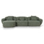 CLC10394-AE 3 Seater Left Chaise Sofa - Amazon Green
