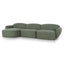 CLC10394-AE 3 Seater Left Chaise Sofa - Amazon Green