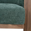 CLC10408-NI Walnut Armchair - Bush Green
