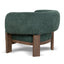 CLC10408-NI Walnut Armchair - Bush Green