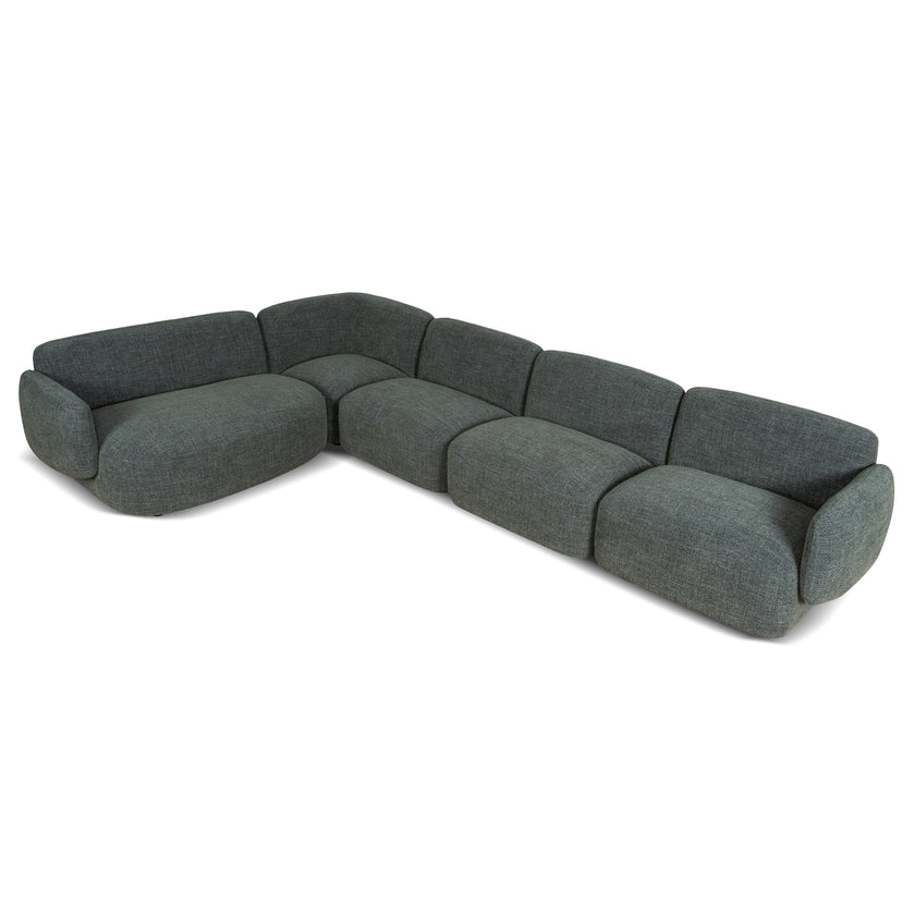 CLC10471-KSO Left Chaise Modular Sofa - Moss Green