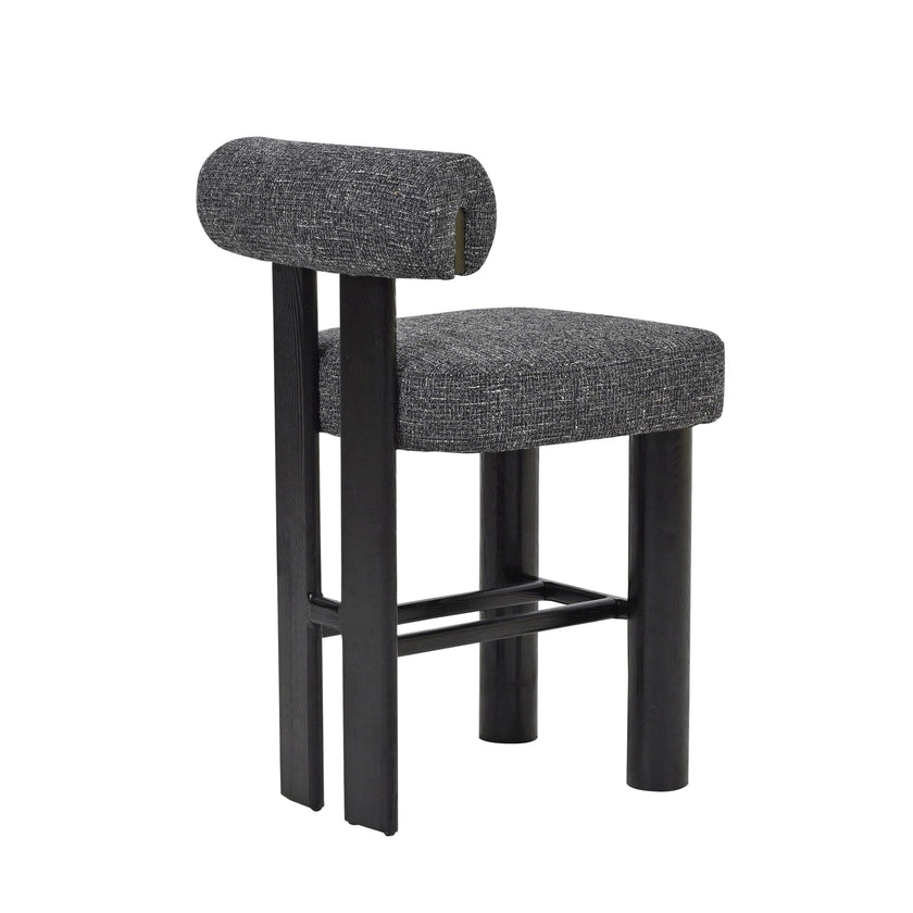 CBS10524-OLS Black Barstool - Field Charcoal (Set of 2)
