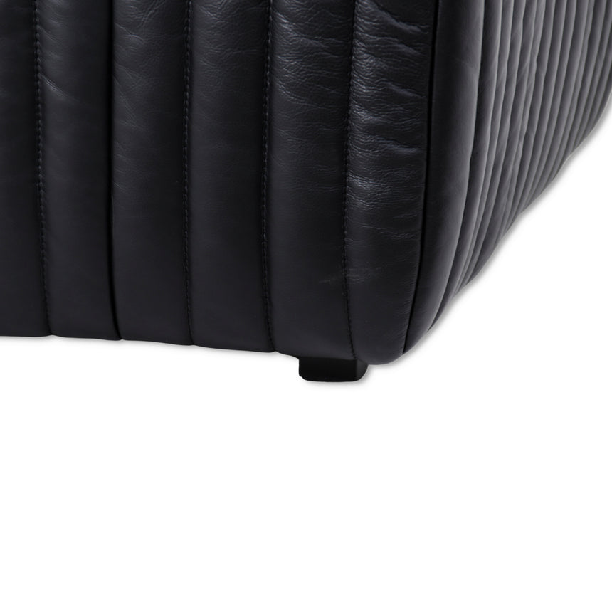 CLC10841-NV 3 Seater Sofa - Black Leather