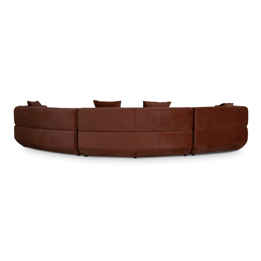 CLC10850-FS Modular Left Chaise Sofa - Red Bronze