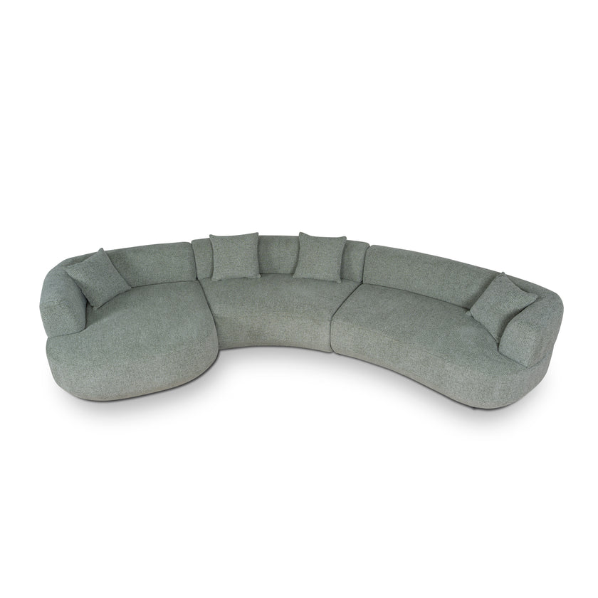 CLC10853-FS Modular Left Chaise Sofa - Coral Light Green