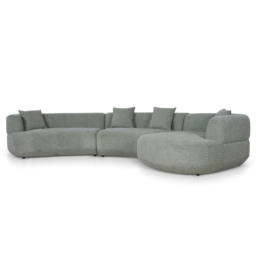 CLC10854-FS Modular Right Chaise Sofa - Coral Light Green