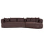 CLC10876-KJ Right Chaise Sofa - Moss Brown