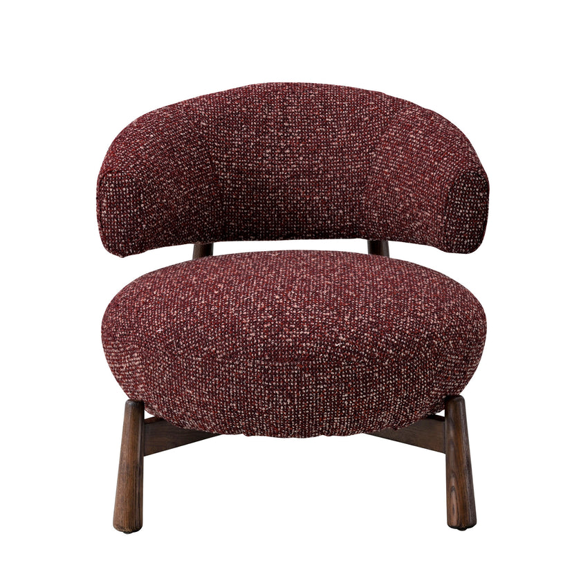 CLC10932-OLS Fabric Lounge Chair - Autumn Red