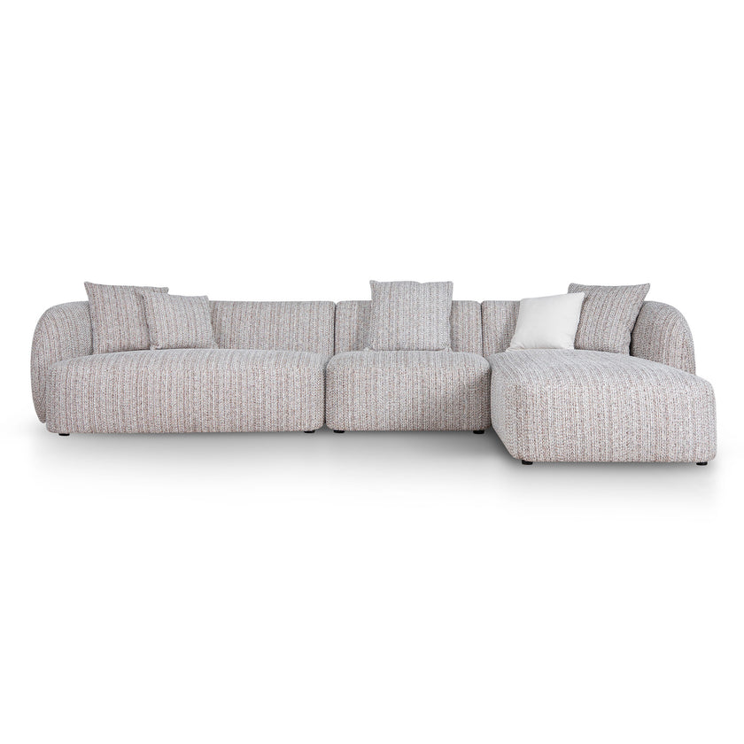 CLC12401-AE 4 Seater Right Chaise Sofa - Plush Spec Brown