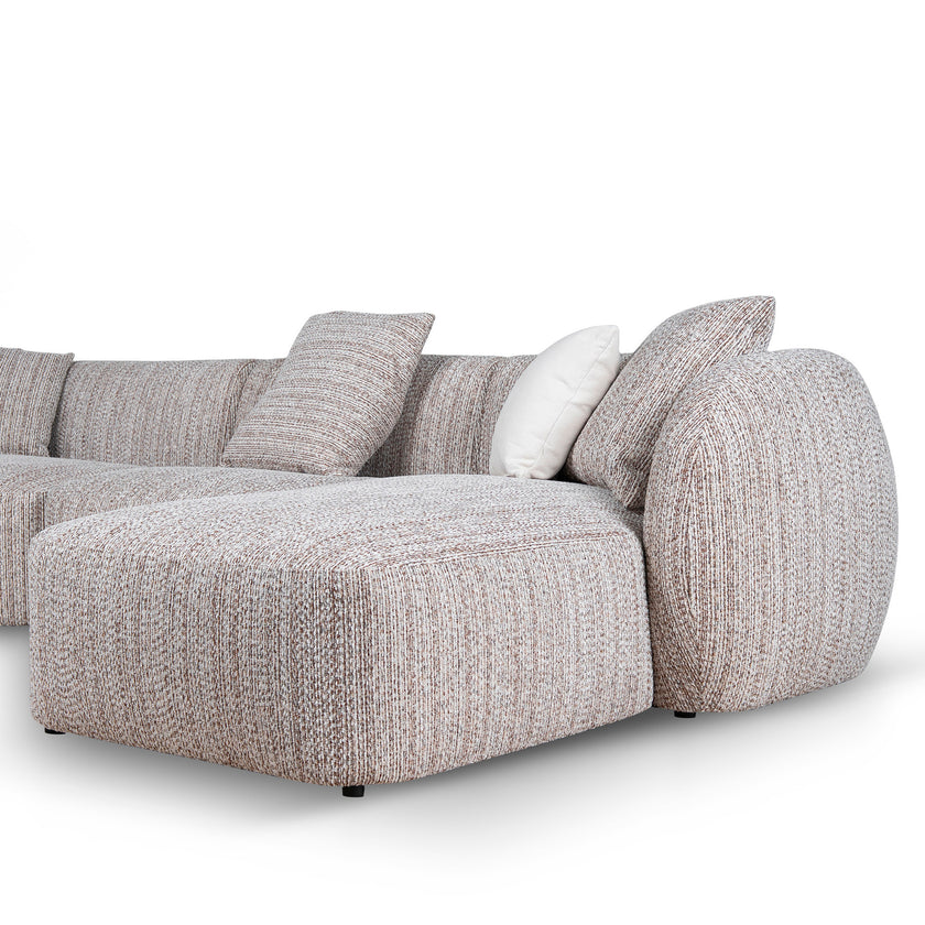 CLC12401-AE 4 Seater Right Chaise Sofa - Plush Spec Brown