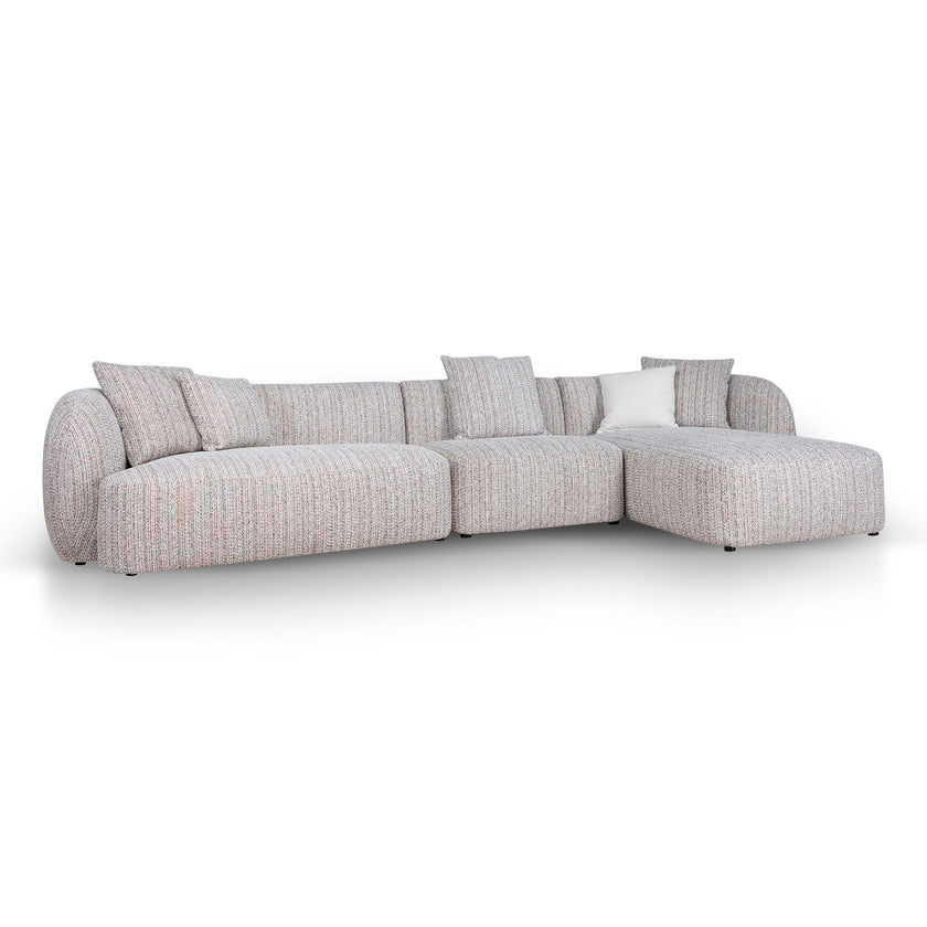 CLC12401-AE 4 Seater Right Chaise Sofa - Plush Spec Brown