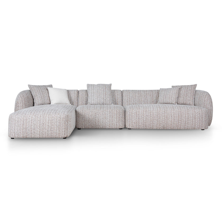 CLC12403-AE 4 Seater Left Chaise Sofa - Plush Spec Brown