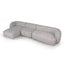 CLC12403-AE 4 Seater Left Chaise Sofa - Plush Spec Brown