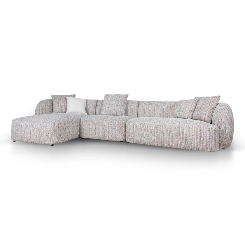 CLC12403-AE 4 Seater Left Chaise Sofa - Plush Spec Brown