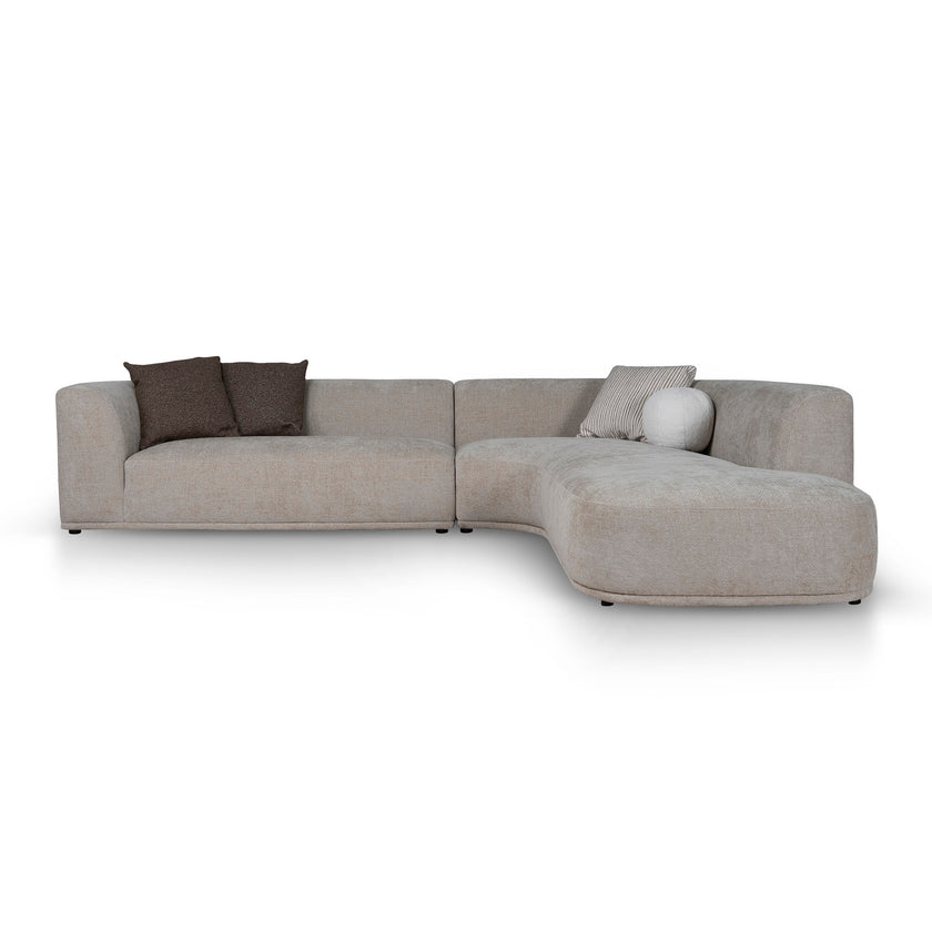 CLC12404-AE 4 Seater Right Chaise Sofa - Lila Beige