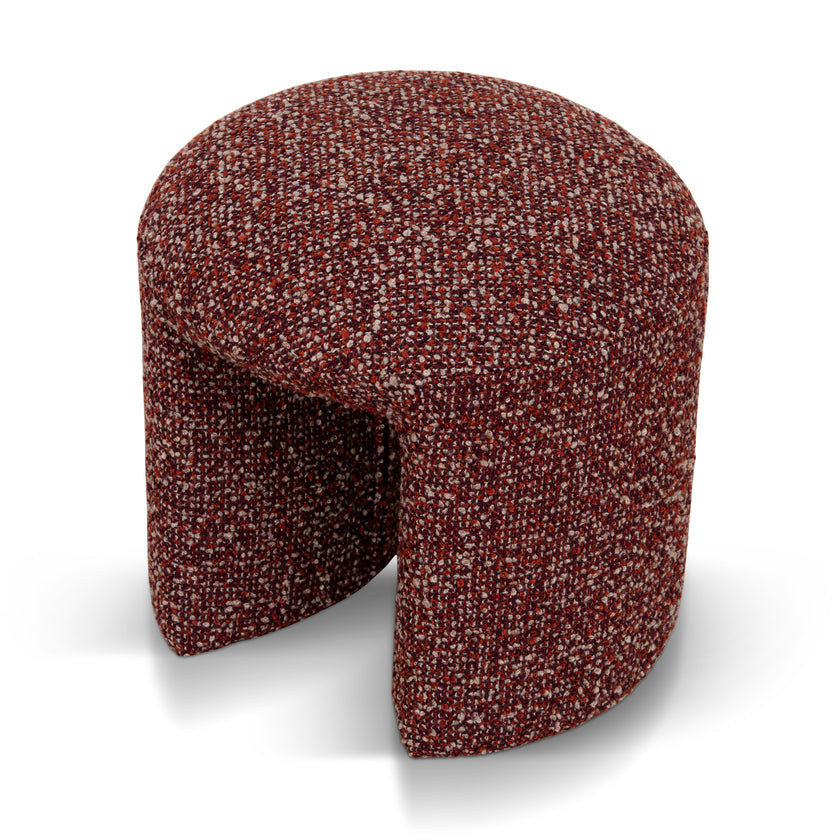 CLC12423-YY Round Ottoman -  Autumn Red