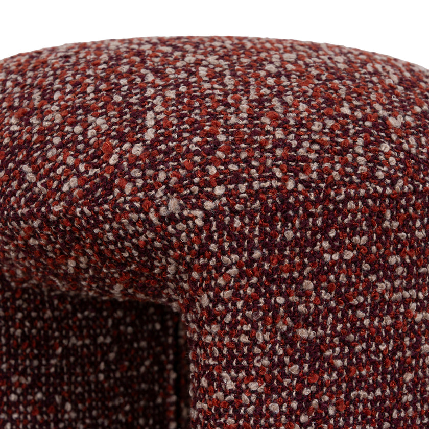 CLC12423-YY Round Ottoman -  Autumn Red