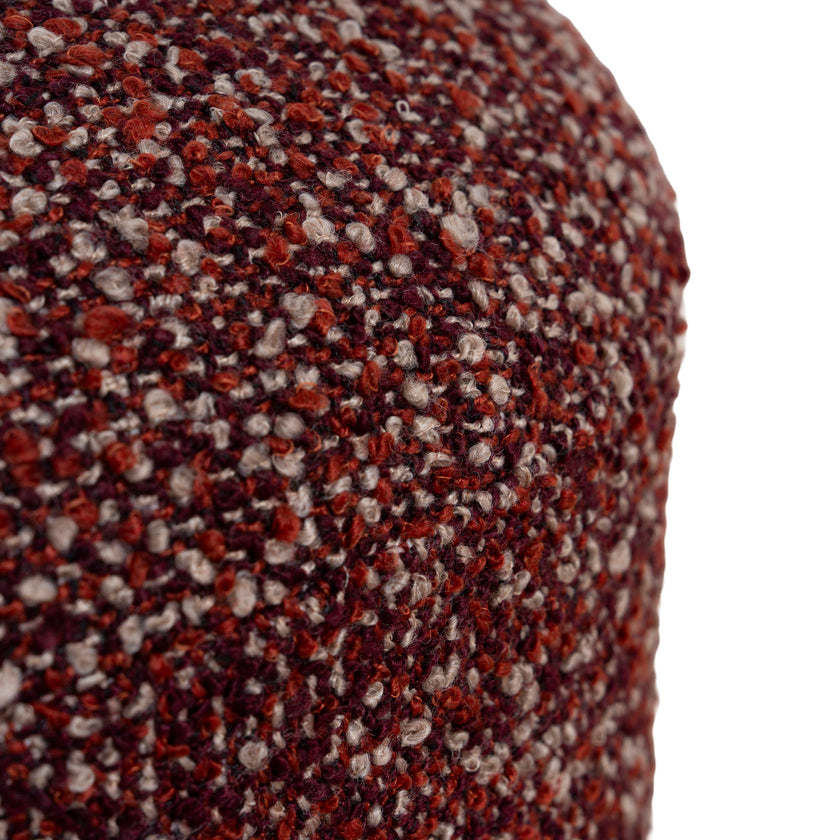 CLC12423-YY Round Ottoman -  Autumn Red