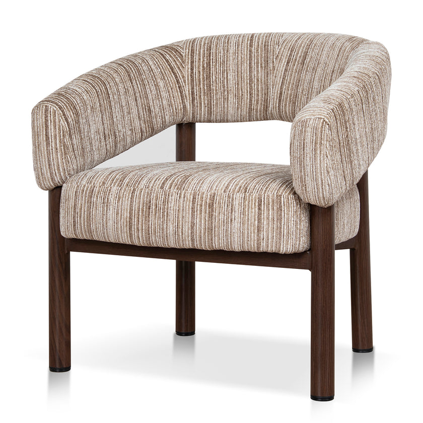 CLC12434-CI Walnut Armchair - Coconut Stripe