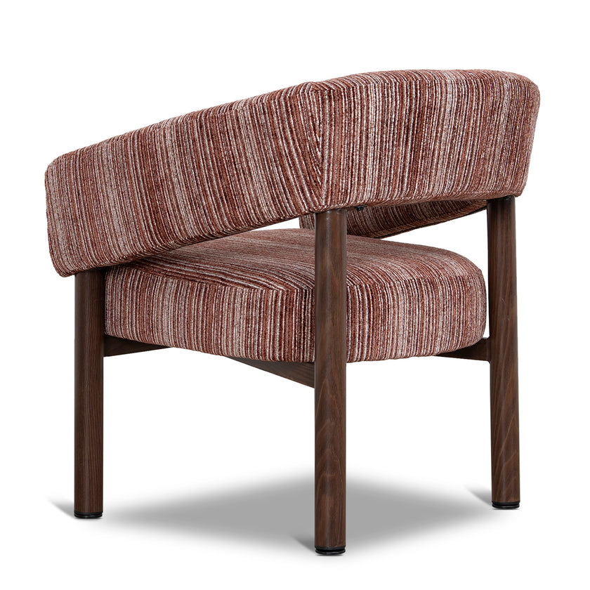 CLC12435-CI Walnut Armchair - Burgundy Stripe