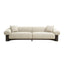 CLC12574-IG Dark Brown 3 Seater Sofa - Soft Beige