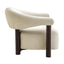 CLC12575-IG Dark Brown Armchair - Soft Beige