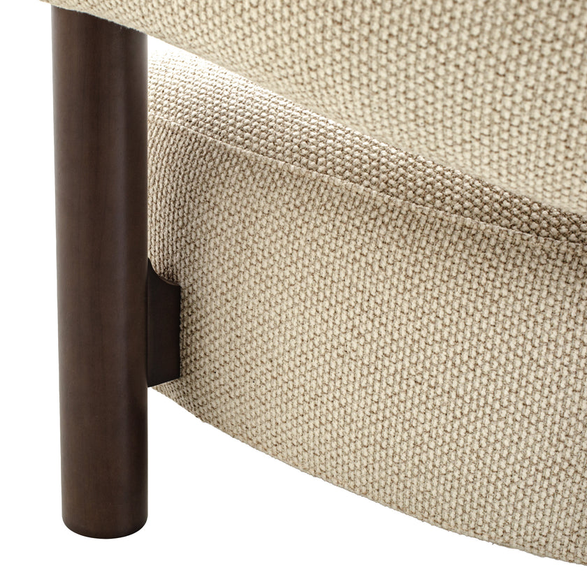 CLC12575-IG Dark Brown Armchair - Soft Beige
