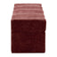 CLC12646-FH 1.8m Ottoman Bench - Lila Burgundy
