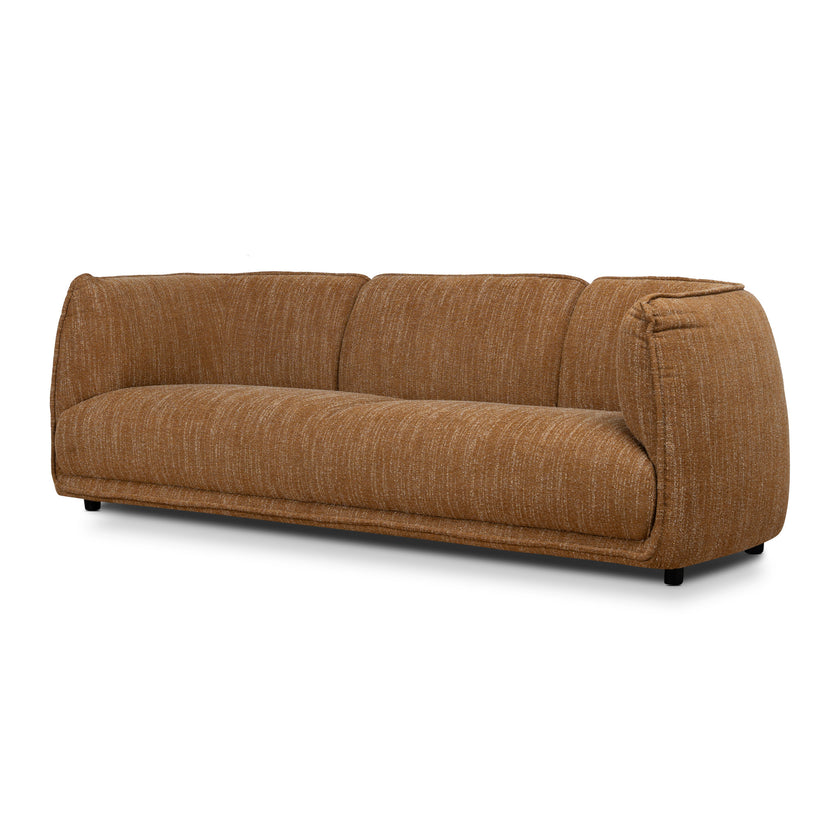 CLC12803-KSO 3 Seater Fabric Sofa - Ginger Brown