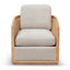 Ex Display - CLC6832-CA Wooden Armchair - Greige Fabric