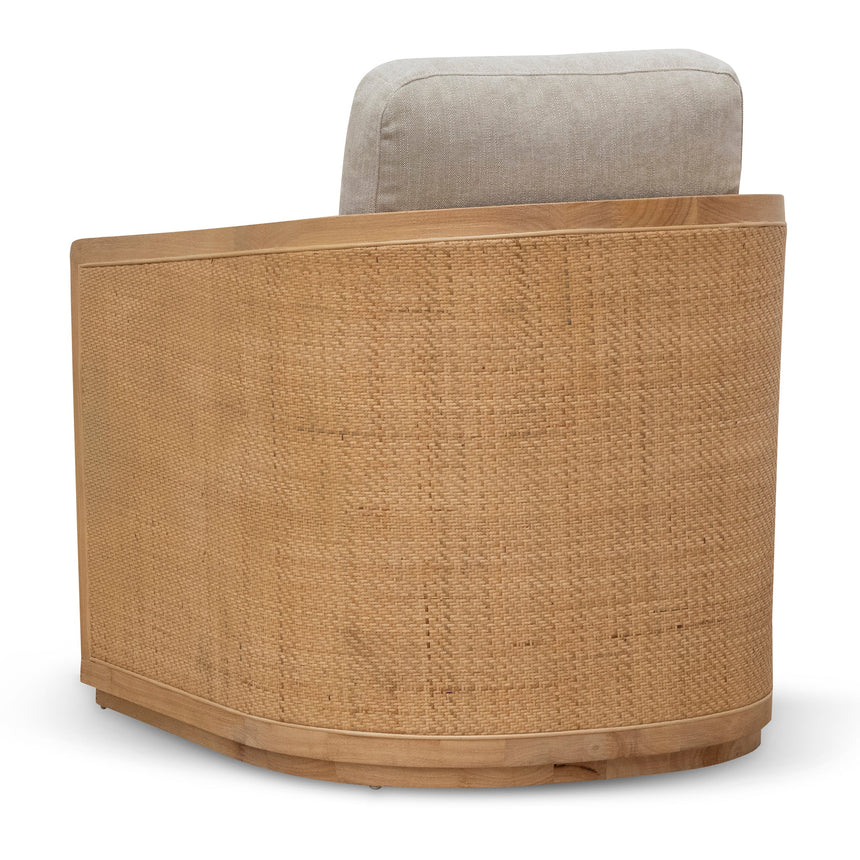 Ex Display - CLC6832-CA Wooden Armchair - Greige Fabric