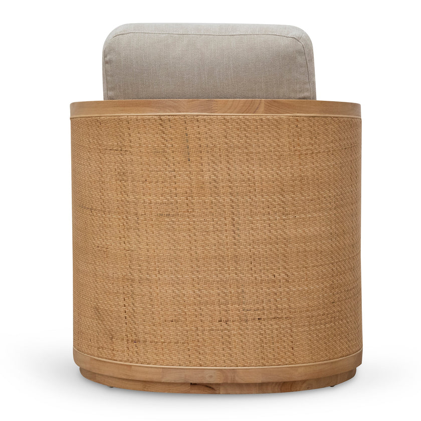 Ex Display - CLC6832-CA Wooden Armchair - Greige Fabric
