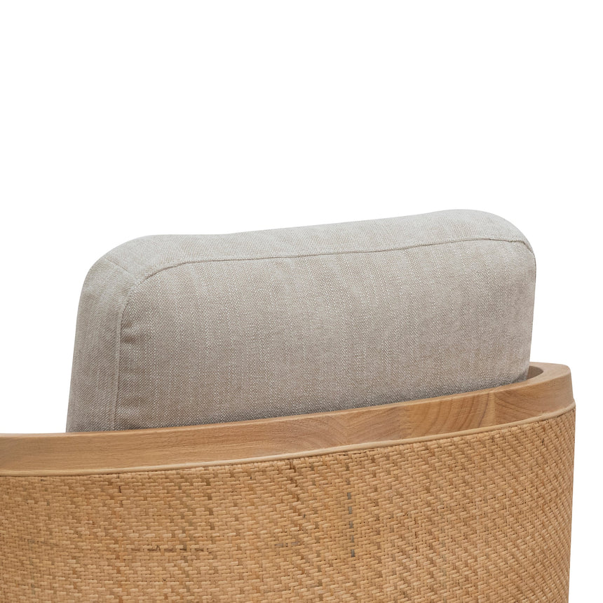 Ex Display - CLC6832-CA Wooden Armchair - Greige Fabric